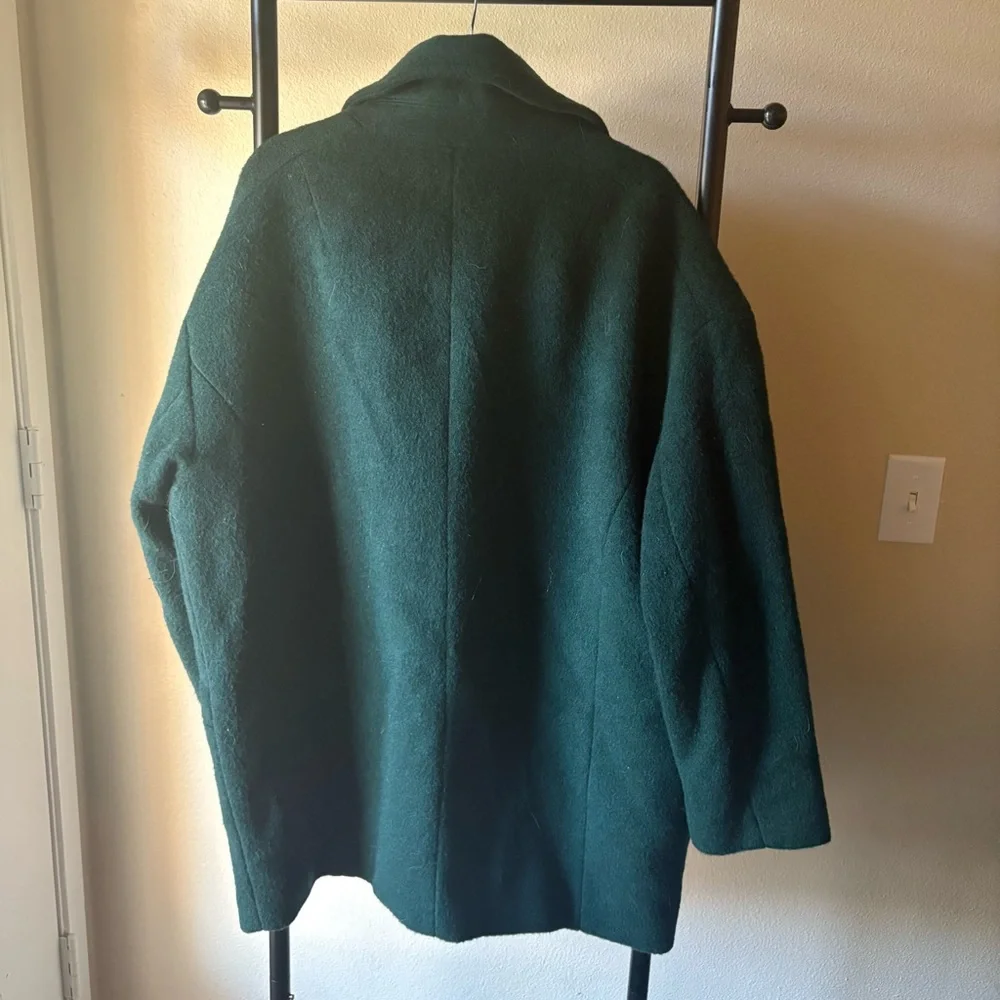 Banana Republic Deep Green wool Pea Coat - Picture 3 of 4